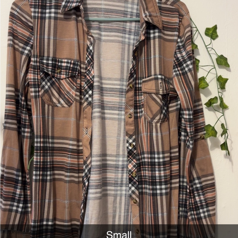 Plaid Button-Up Shirt
